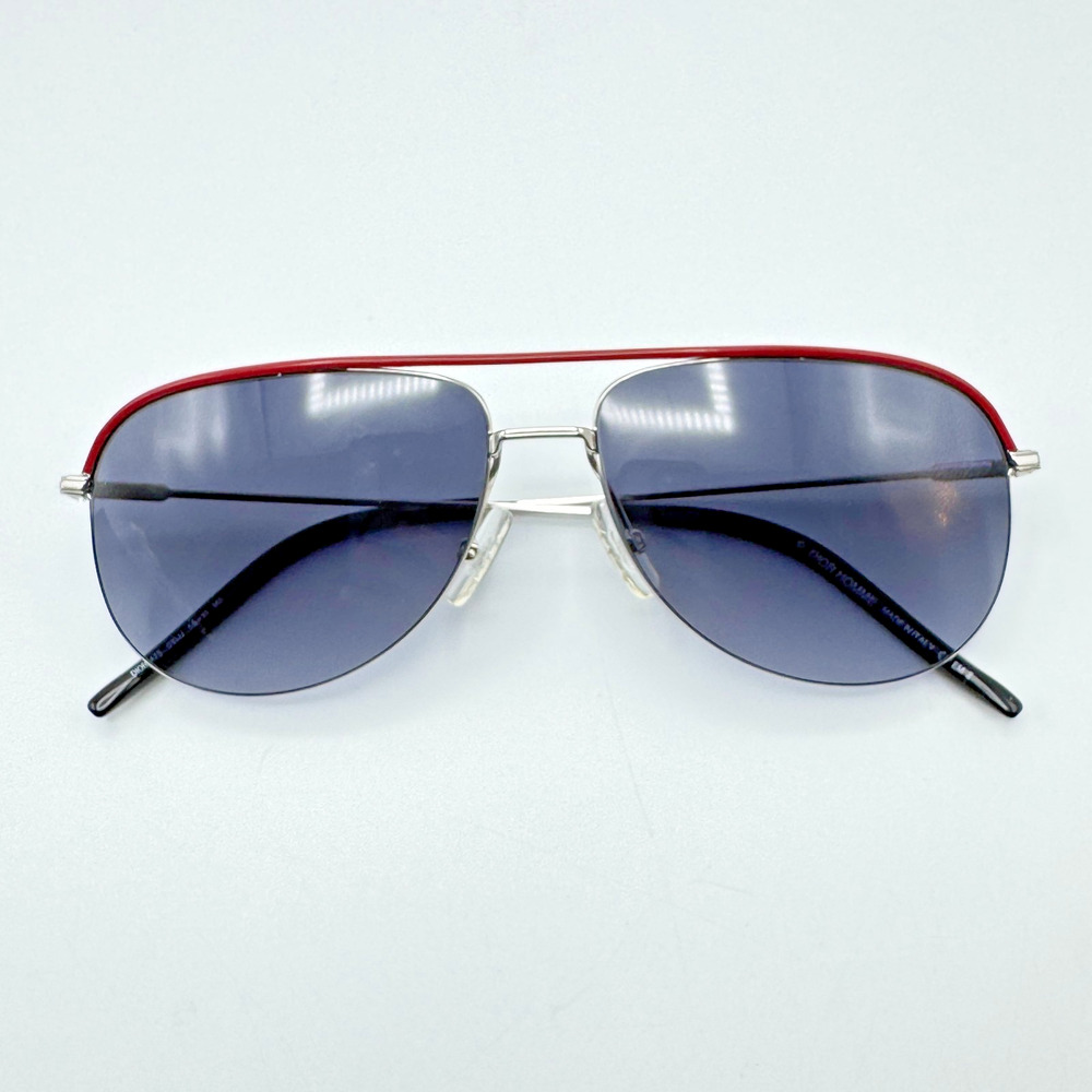 Dior Homme Sunglasses Dior0147S 010JJ Palladium Black Red Aviator Gradient Lens